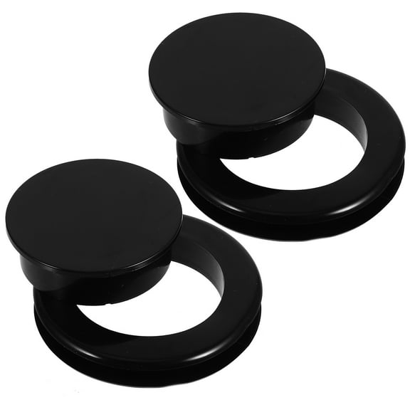 Masteelf 2 Set Patio Umbrella Base Hole Ring Plug Ceiling Fan Vents Cap Black