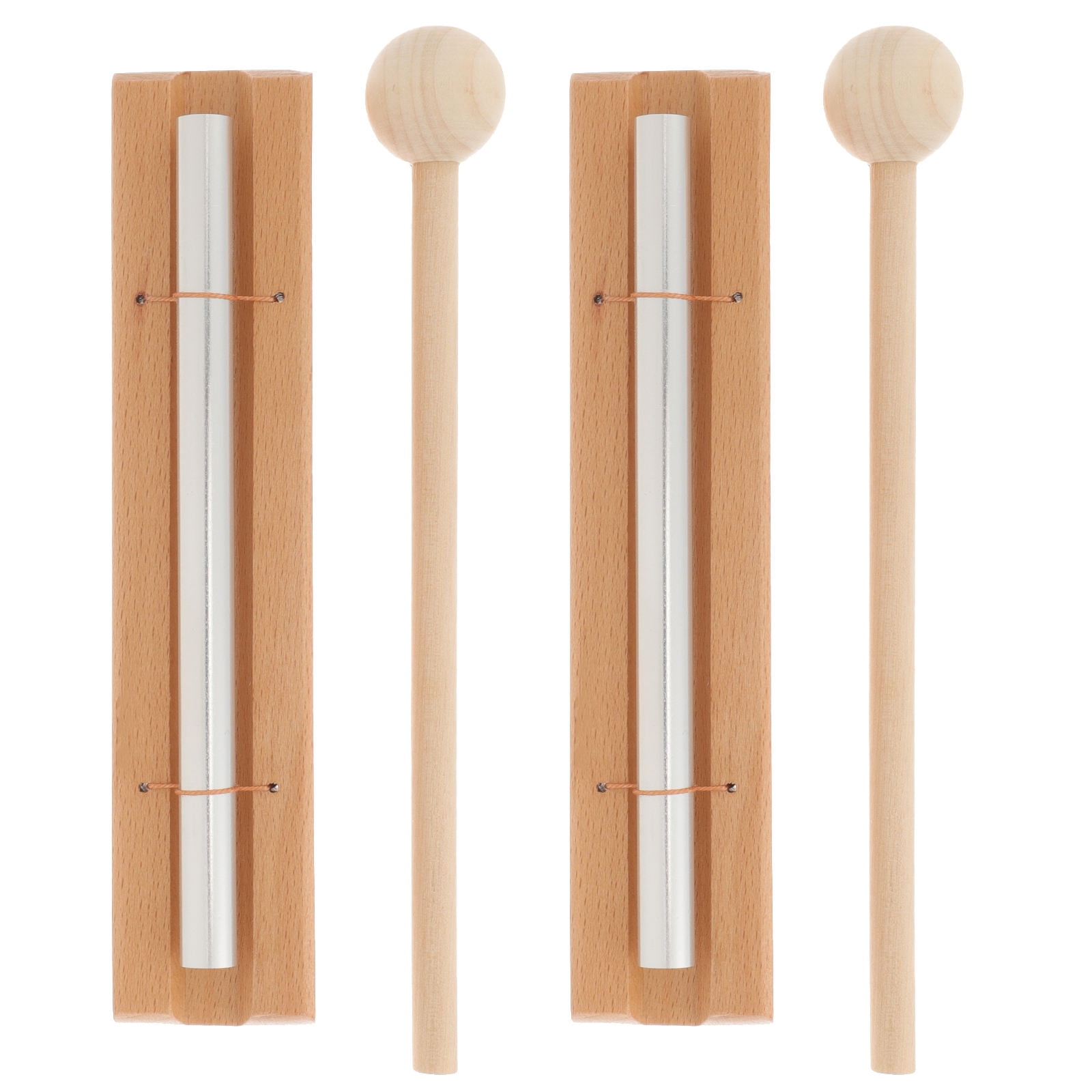 KALLORY Hand Percussion Instruments Wood 2Set 7.1x1In Traditional Style ...
