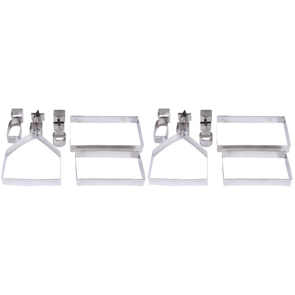 Masteelf 2 Sets /10pcs Christmas Cookie Cutter Biscuit Mold Gingerbread House Baking Tools
