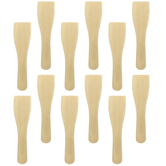 Masteelf 2 Sets 20 Pcs Wooden Turners Non-stick Bamboo Spatulas Shovels (Log Color)