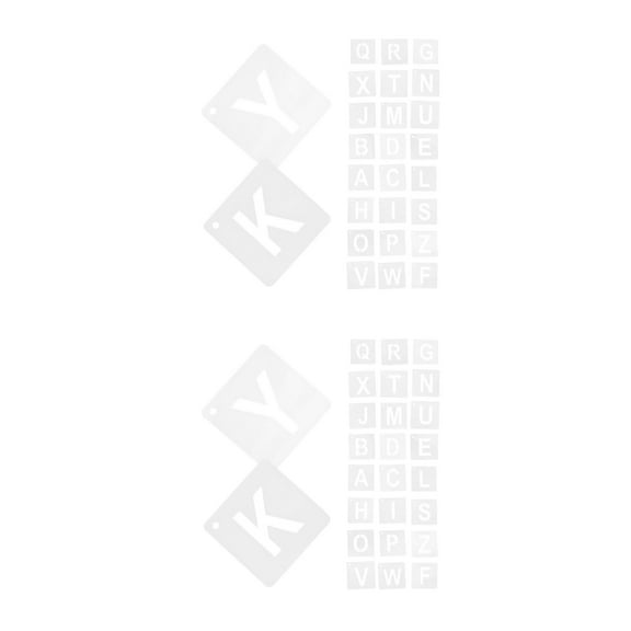 Masteelf 2 Sets Alphabet Stencils Reusable Plastic Letter Templates For Kids' Early Education A-Z Stencil For Crafts And Wall Art Alphabet Template (Capital Letter)