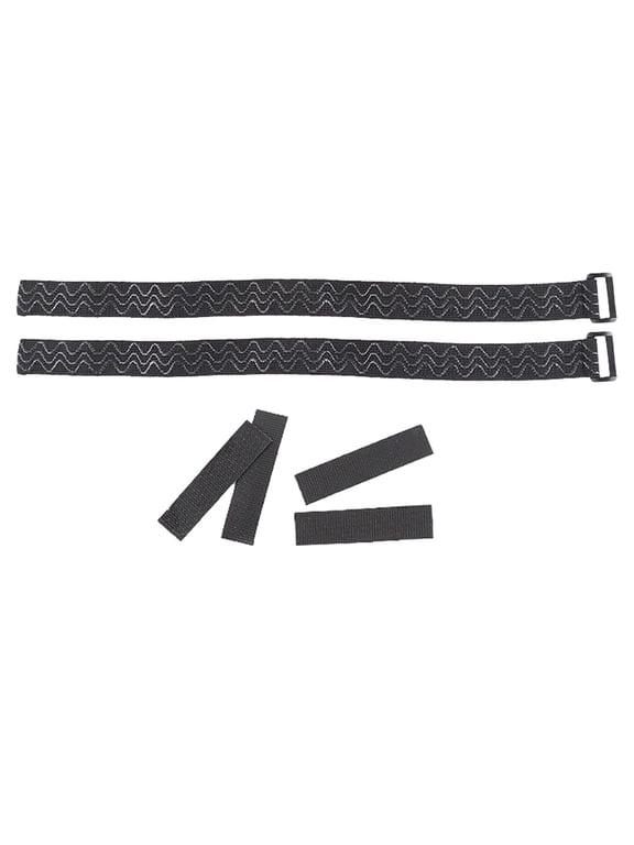 2 Sets Reusable Black Adjustable Boot Straps to Secure High Boots and Prevent Sagging or Oversizing