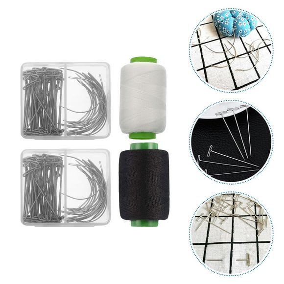 Masteelf  2 Sets C Curved Needle Needles Wig Making Materials Accessories