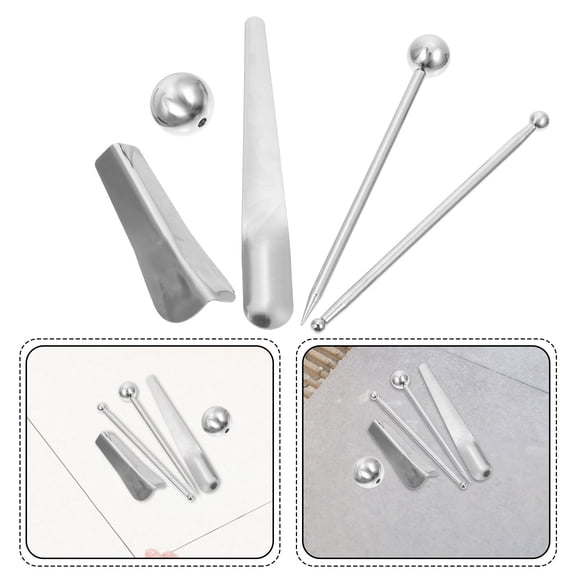 Masteelf 2 Sets Caulking Tools Finishing Kit Grout Waterproof Silver