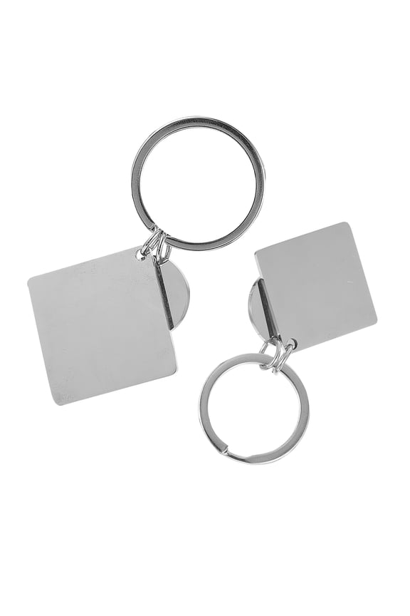 2 Sets Engraving Key Ring Keychain Engraved Keyring Sturdy Cell Phone Pendant