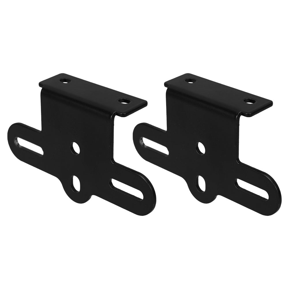 Masteelf 2 Sets Motorcycle License Plate Holder Light Mounts Brackets Black