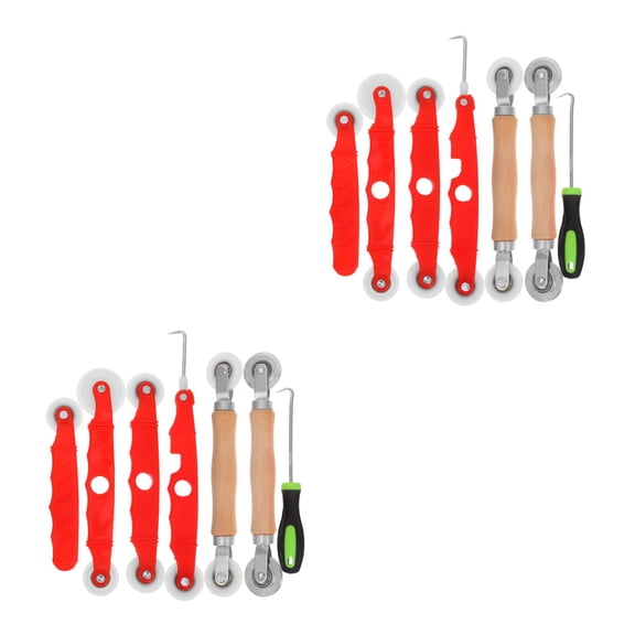Masteelf 2 Sets Screen Repair Tool Set Home Decoration Mesh Roller Kit Window Spline Remove Screen Door Roller for Installing Door Window Mesh