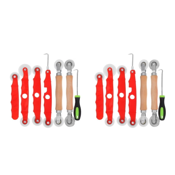 Masteelf WORGEOUS 2 Sets Screen Repair Tool Kit Mesh Roller for Home Decoration Window Spline Removal and Installing Door Window Mesh