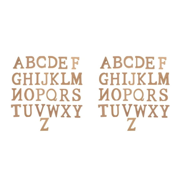 Masteelf 2 Sets of Small Unfinished Wooden Letters Decorative Font Alphabet Letters For Diy Crafts Home Decor Baby Shower Decorations Small Wooden Letters Sign