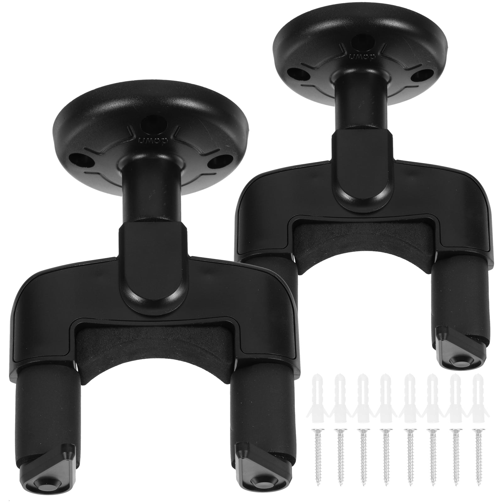 Masteelf  2 Sets Ukulele Rack Wall Guitar Hanger Fretboard Instrument Black