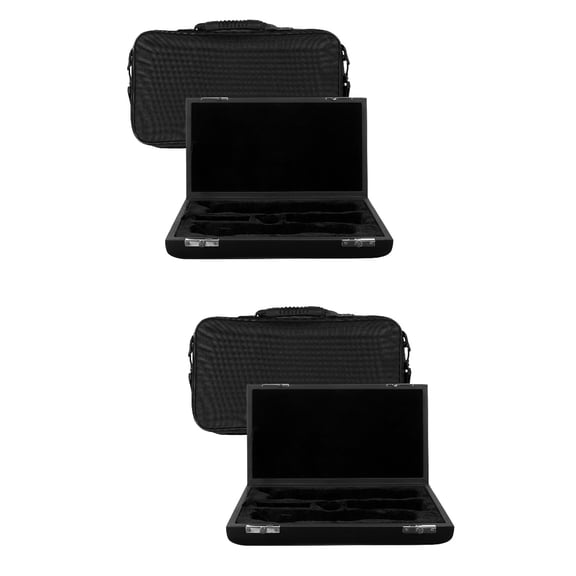 Masteelf 2 Sets of Practical Oboe Cases Portable Cases and Cases Two Pieces Set (Black)