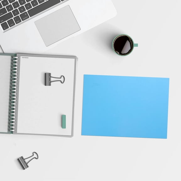 Masteelf Blue Craft Paper for Painting 2 Sheets Sky-blue PVC A4 Size