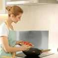 thumbnail image 1 of Masteelf 2 Sided Foldable Stainless Steel Splatter Guard for Frying Oil Splatter Board Kitchen Stovetop Splatter Guard Set, 1 of 8