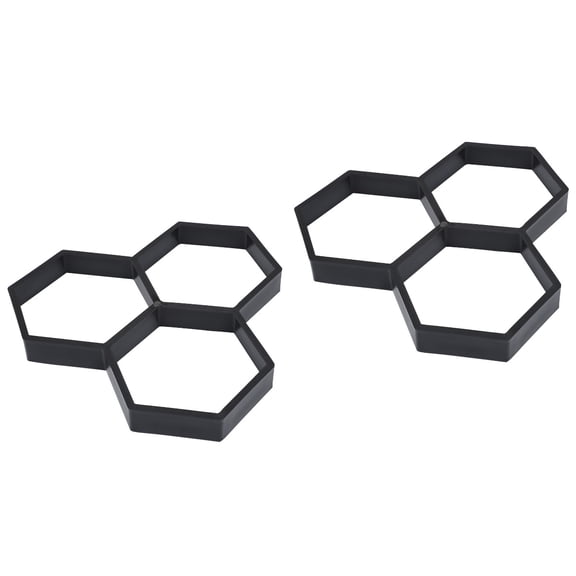 Masteelf 2-Pack Plastic Pavement Molds for Garden Path Making, Manual Outdoor Walkway Paving Mold Set