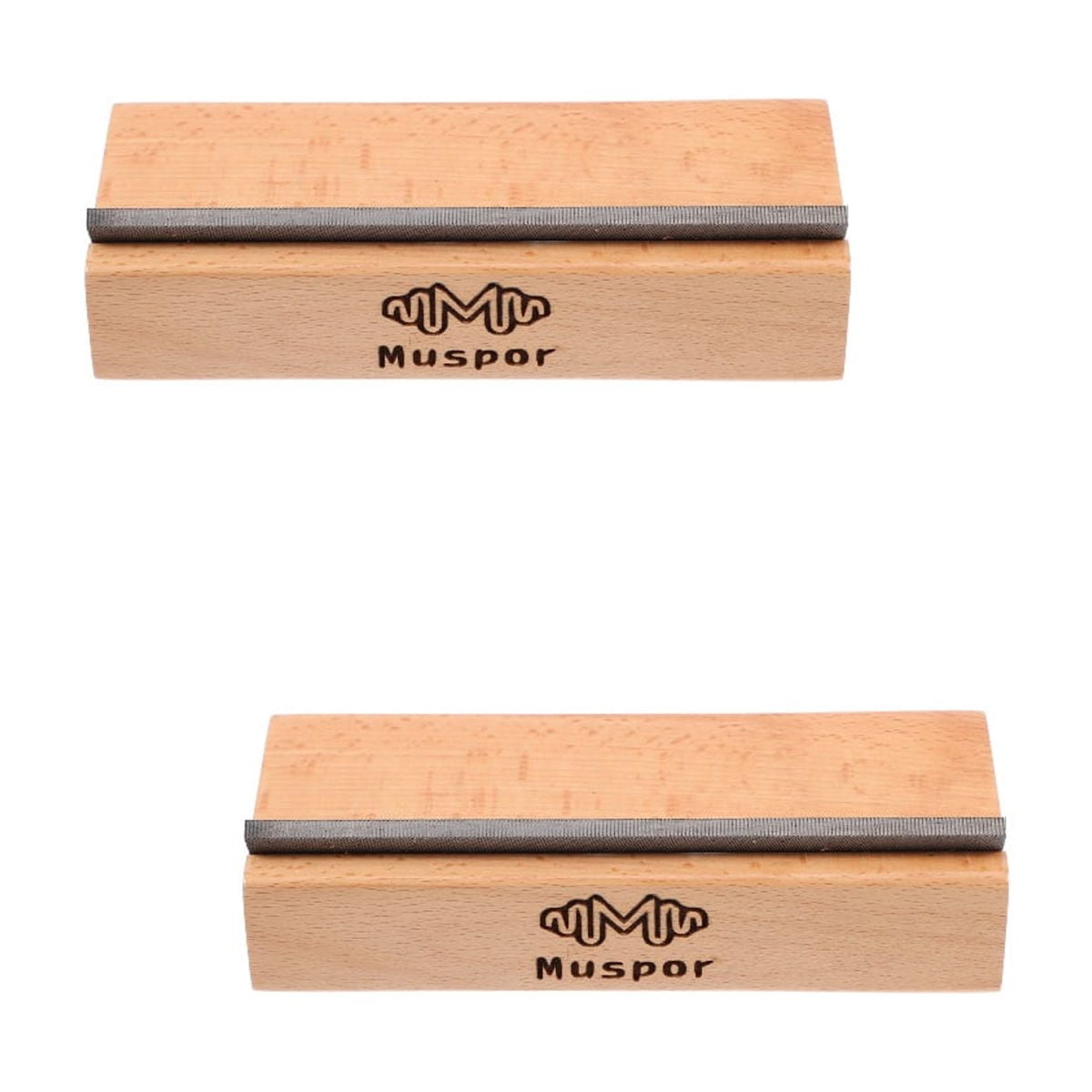 Masteelf 2 pcs  Fret Beveling File 35/90 Degree Cutting Tool Luthier Angle Tool for Guitar (Wood Color)