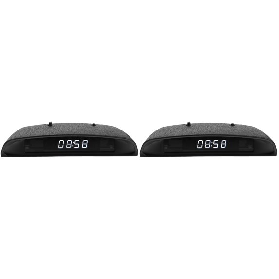 Masteelf 2 pcs High Precision Clock Car Dash Clock Thermometer Voltmeter Electronic Clock