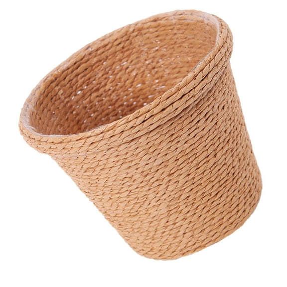 Masteelf 2-Pack Retro Straw Flower Pots in Khaki, Multipurpose for Indoor and Outdoor Decor