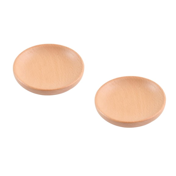 Masteelf 2 pcs Japanese-style Round Dinner Serving Plate Desserts Dish Dinnerware Tray Eco-friendly Tableware (11x11x2cm)