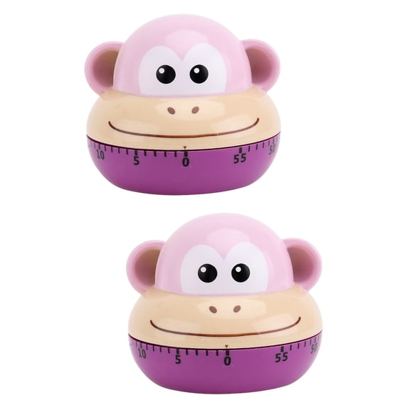 Masteelf 2 pcs Lovely Timer Creative Animal Shaped Timer Useful Time Management Tool