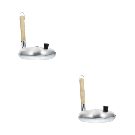 Masteelf 2-Piece Non-Stick Aluminum Frying Pan Set with Lids, Kitchen Cookware for Easy Cooking and Cleaning,