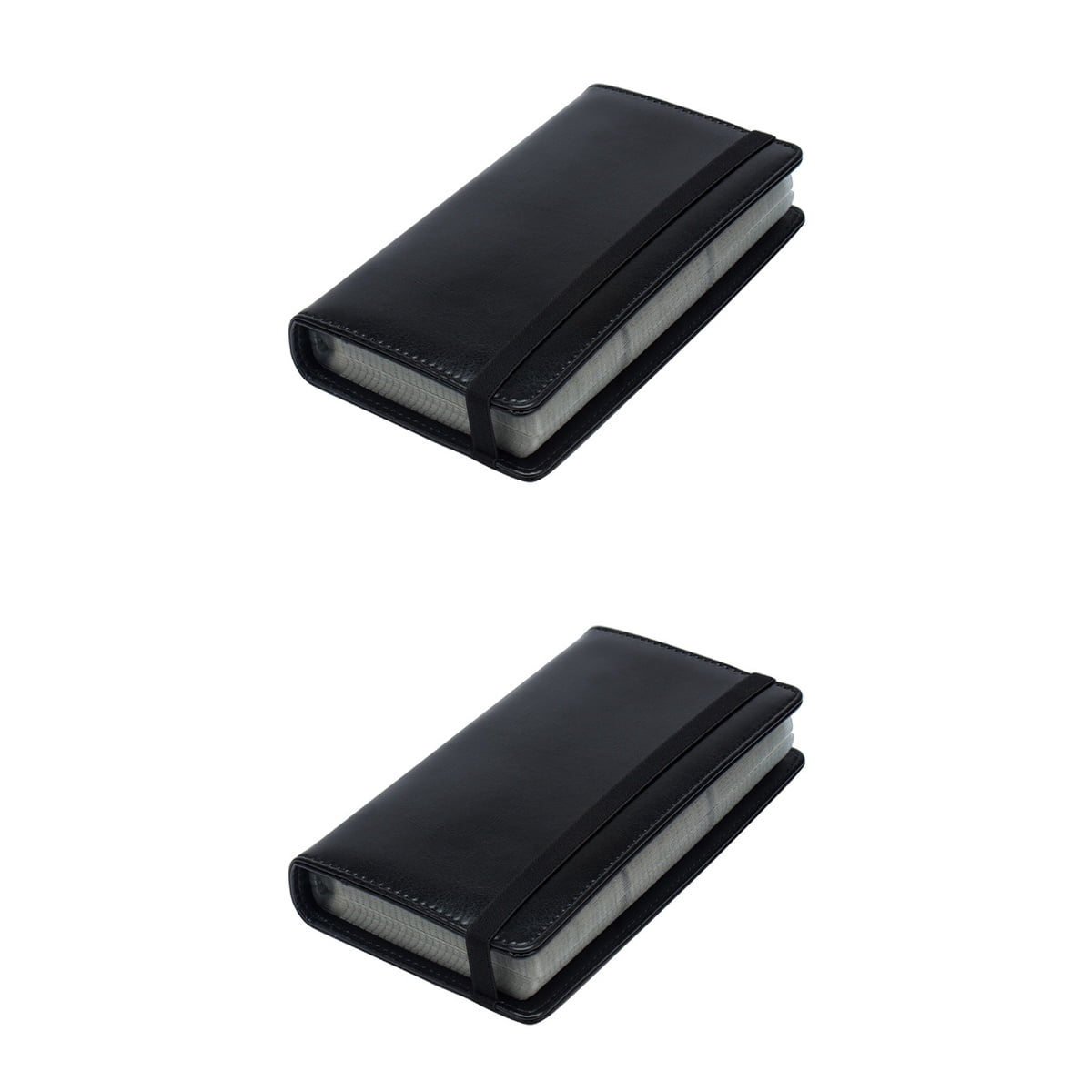 Masteelf 2 pcs  Portable Business Cards Case Creative PU Cards Container Cards Holder