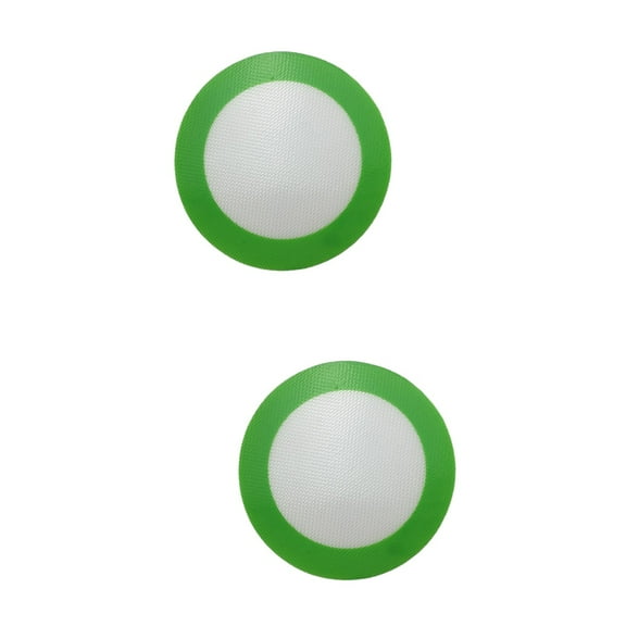 Masteelf 2 pcs  Silicone Baking Pad Round Heat Resistant Barbecue Pad Non-stick Baking Sheet Liner (20CM, Green)