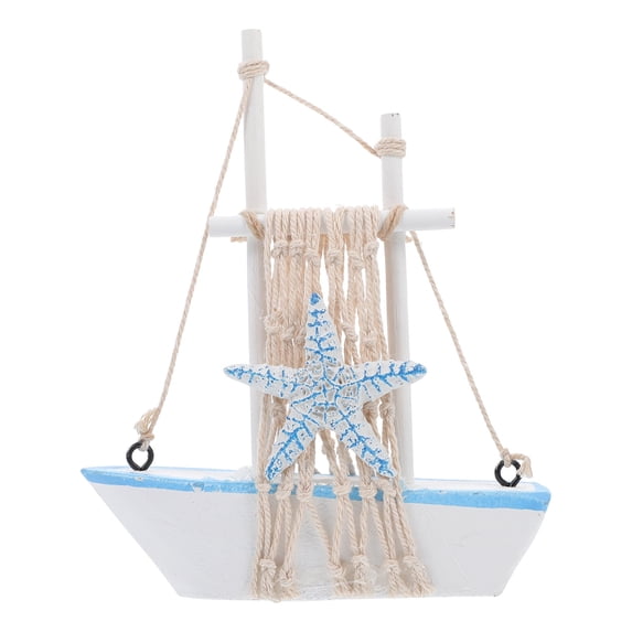 Masteelf 2-Pack Wooden Sailboat Model Set, Sailing Boat Decor for Home, Office, Desktop Display