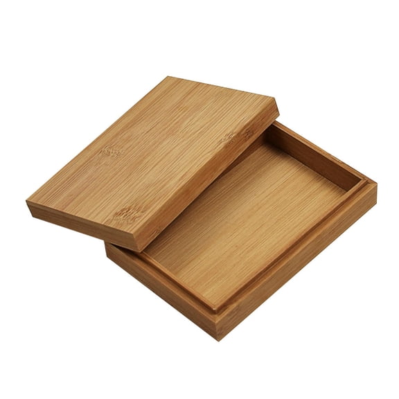 Masteelf 2 pcs Wooden Tea Packing Box Creative Brick Tea Storage Case (Wood Color)