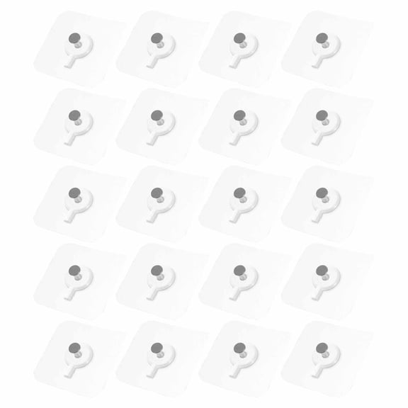 Masteelf 20 PCS Kitchen Wall Hooks Removable Picture Hanging Rack Transparent