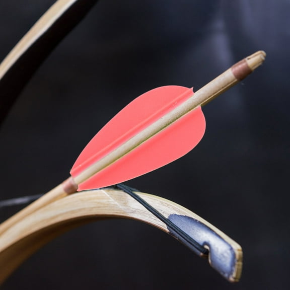 Masteelf 20 Pcs Arrow Vanes Archery Accessories Small Fletchings Red