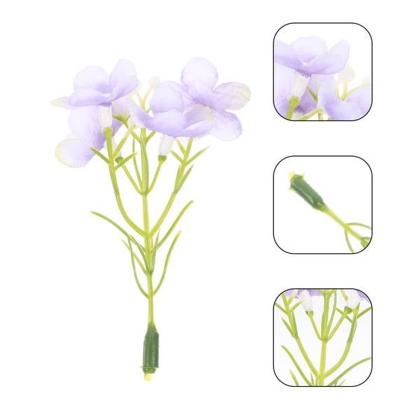 Masteelf 20 Pcs Artificial Hydrangea Flower Flowers Fake - Bride Lavender
