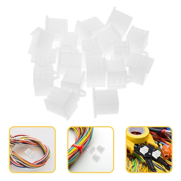 Masteelf 20 Pcs Automotive Electrical Connectors Wiring Harrness Car Terminal White