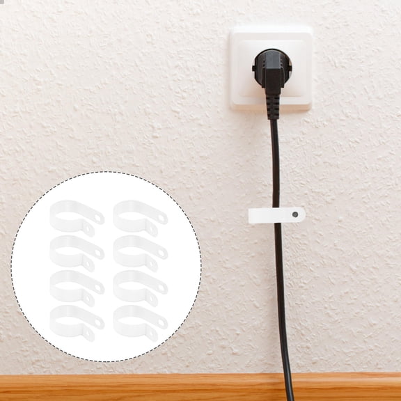 Masteelf 20 Pcs Cable Clamp Wire Clips Organizer Sorter Rope Light Brackets Black for Home Office