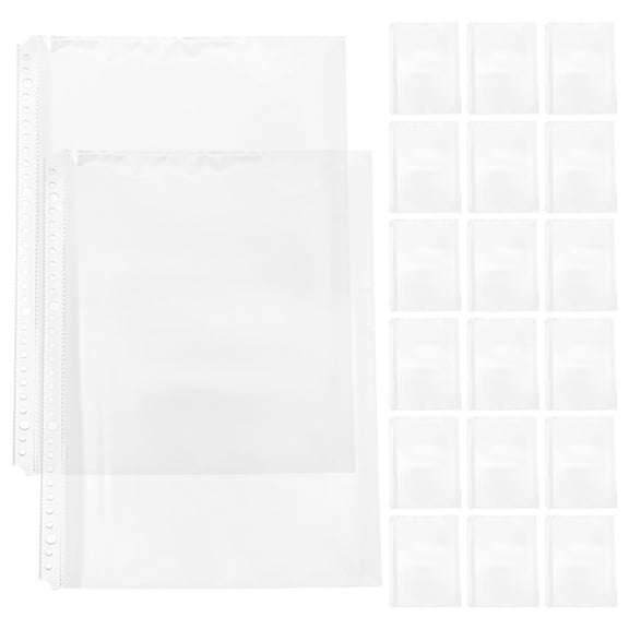 Masteelf  20 Pcs Cash Stuffing Envelopes Binder Organizer Transparent