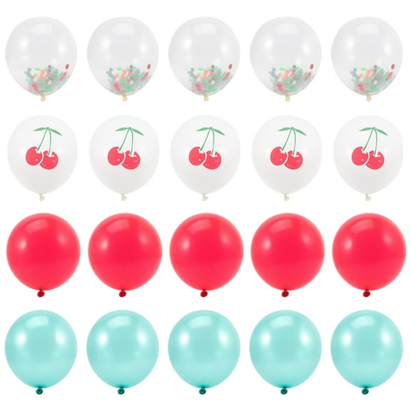 Masteelf 20 Pcs Cherry Fruit Themed Party Balloons Decorations for Birthday, , Kids, and Outdoor Events