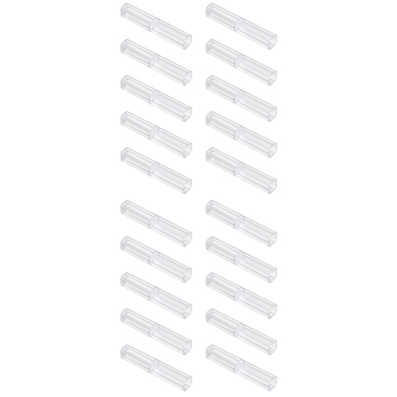 Masteelf 20-Pack Clear Plastic Pen Case with Ballpoint Pen Box and Pencil Storage Organizer