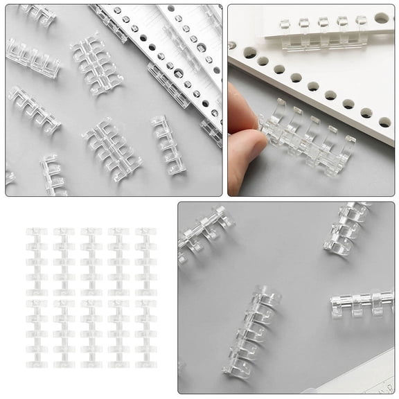 Masteelf  20 Pcs Creative Stationery Loose Leaf Notebook Binder Clips Office