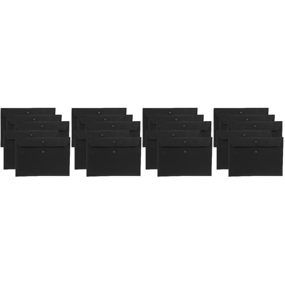 Masteelf 20 Pcs  Document Folders with String Button Large File Storage Bags Convenient File Pockets Paper File Folders