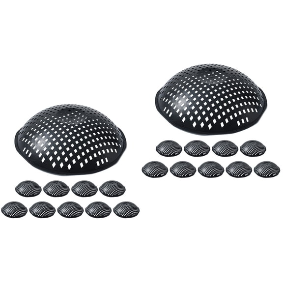 Masteelf 20 Pcs Plastic Flower Pot Hole Mesh Pad Bonsai Pot Mesh Hole Screen Flowerpot Planter Bottom Grid Mat