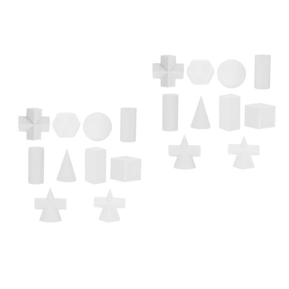 Masteelf 20 Pcs Resin Geometrical Sculpture Model Sketch Drawing Practice Tool Home Decor
