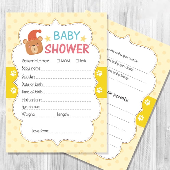 Masteelf 20 Pcs Say Game Card Baby Shower Advice Cards New Parent Mother
