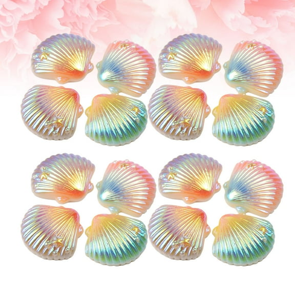 Masteelf 20 Pcs Shells Colorful Shell Decoration Handmade Stickers 2.5*2.6cm