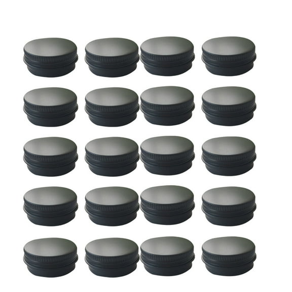 Masteelf 20 Pcs Spice Rack Space-saving Container Travel 6.8*6.8*2.5cm Black