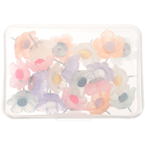 Masteelf  20 Pcs Thumbtack Cute Push Pin Map Accessory Delicate Thumbtacks Travel