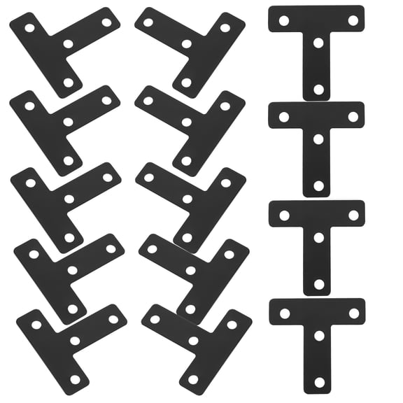 Masteelf 20 Pcs Wooden Furniture Fixing Pieces 5.00X5.00X0.15CM Black