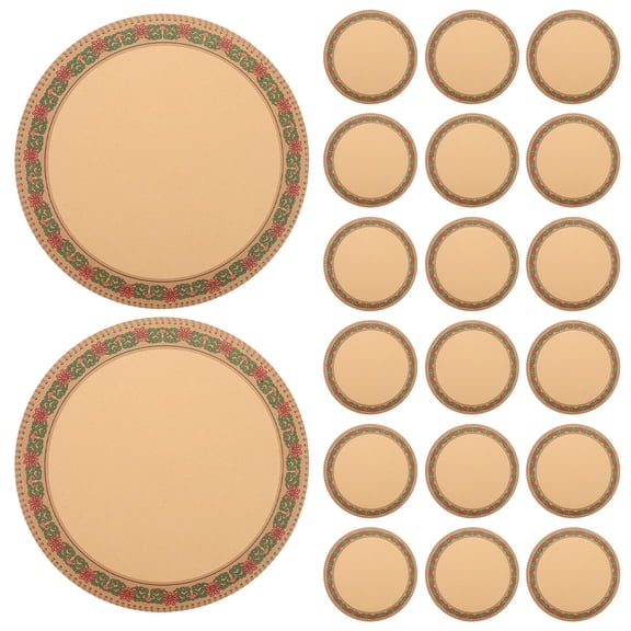 Masteelf 20 Sheets Circular Ethnic Art Paper with Floral Borders, Studio Painting & Sketching Paper for Craft Projects