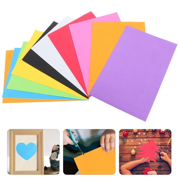 Masteelf 20 Sheets Handicraft Sponge Sheets DIY Craft Sponge Decorative Colored Craft Sheets Decors