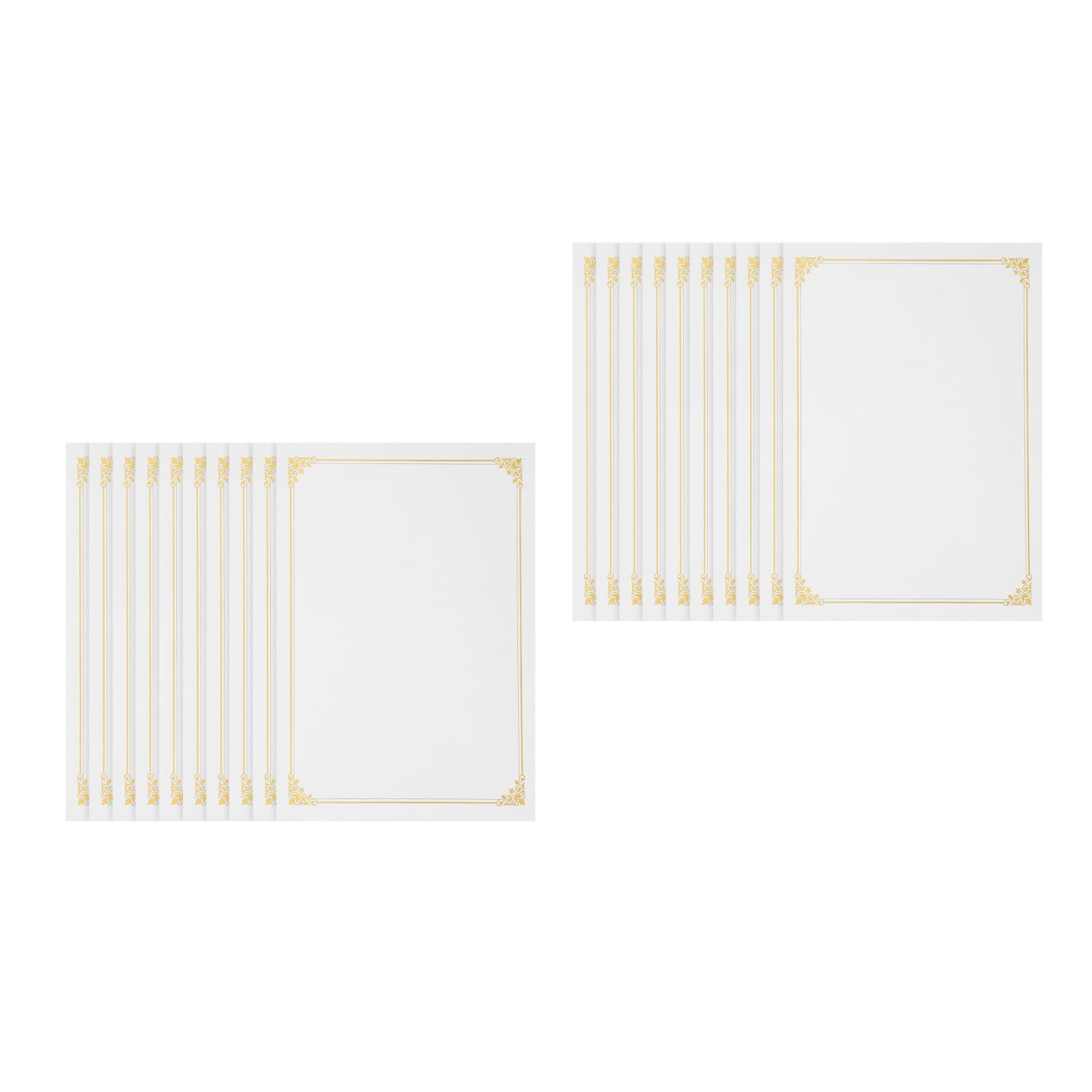 Masteelf 20 pcs Blank Award Certificate Paper Certificate Inner Paper ...