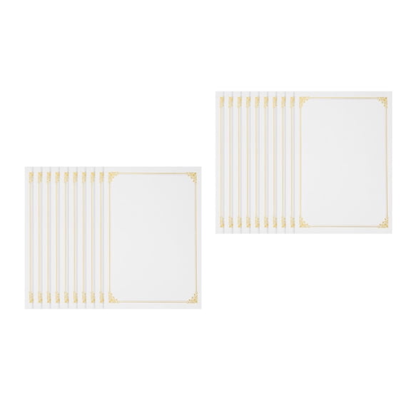 Masteelf 20 pcs Blank Award Certificate Paper Certificate Inner Paper Printable Paper A4 Blank Diploma Paper Blank Diploma Certificate Papers