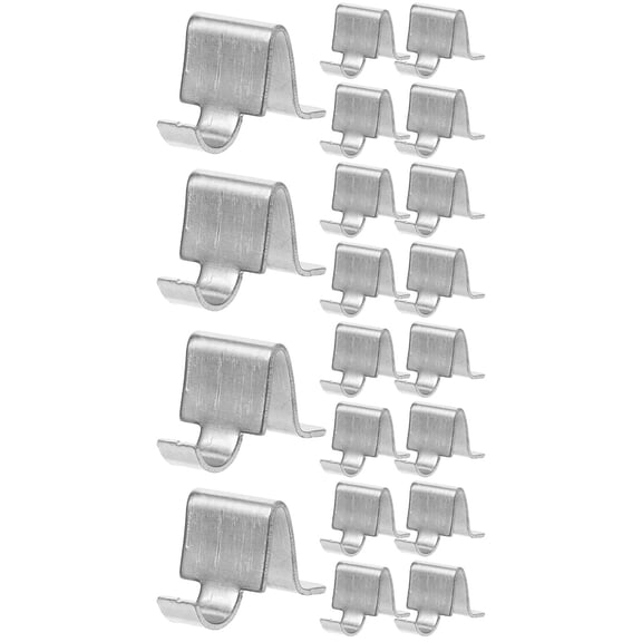 LOLIPPYY Plated Silver Metal Shelf Clips for Cabinet Secure and Tight Fit 20Pcs